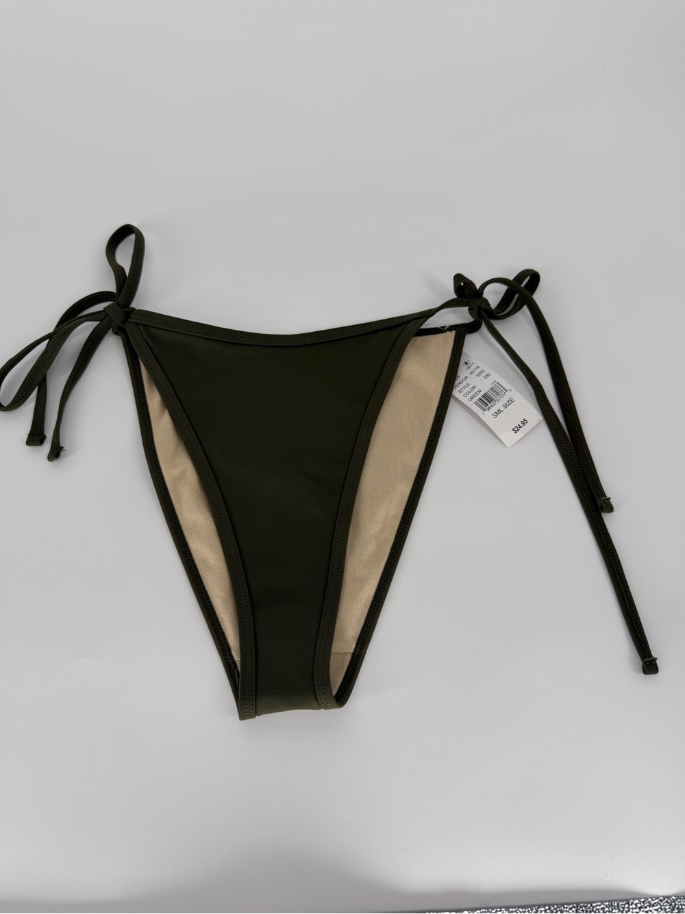 PacSun Olive Tie-Side Bikini Bottom